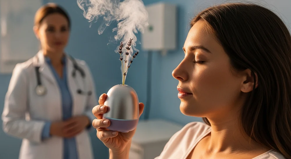 کاهش درد زایمان با استنشاق رایحه اسطوخودوس در محیط بیمارستان.