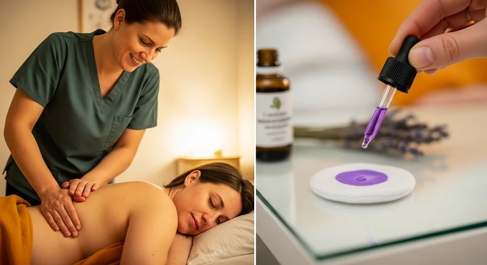 ترکیب حمایت مامای همراه و آروماتراپی اسطوخودوس برای کاهش اضطراب و ترس از زایمان.