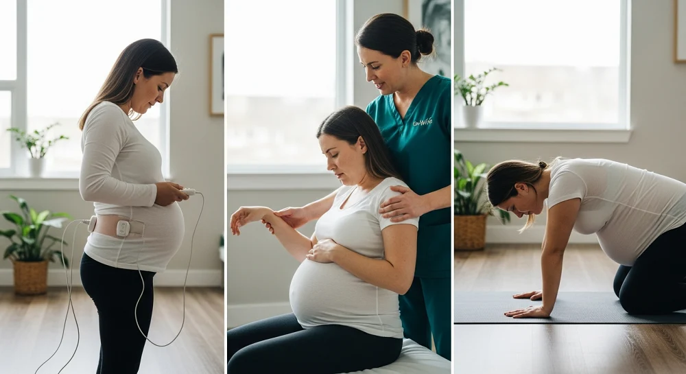 مقایسه سه روش غیردارویی (TENS، مشاوره، سجده) برای مدیریت درد و تسریع زایمان.